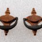 Vintage Pair Brass Mini Door Knocker Findings Gluing Jewelry Making Black