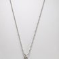 Vintage "Spacey" Alien Extraterrestrial Pink Silver Beaded Chain Necklace