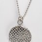 Vintage "Spacey" Alien Extraterrestrial Pink Silver Beaded Chain Necklace