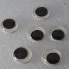 Black White Wobbly Wiggly Eyes Movable Doll Eyes Toy Accessorie 13mm Lot of 6