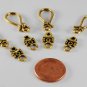 Vintage set of 4 Fish Hook Clasp Gold Metal Jewelry Making Piece