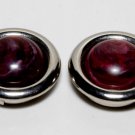Vintage Nony New York Silver Milky Purple Button Covers