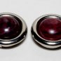 Vintage Nony New York Silver Milky Purple Button Covers