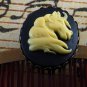 LTV Creation Unicorn Cameo Hair Comb Single SIde Comb Brass Metal USA