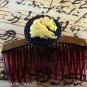 LTV Creation Unicorn Cameo Hair Comb Single SIde Comb Brass Metal USA