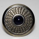 Vintage Silver Metal Blue Center Eduardo Shawl Clip