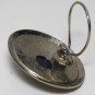 Vintage Silver Metal Blue Center Eduardo Shawl Clip