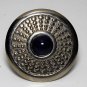 Vintage Silver Metal Blue Center Eduardo Shawl Clip