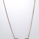 Vintage Gold Metal Butterfly Necklace 16" Chain