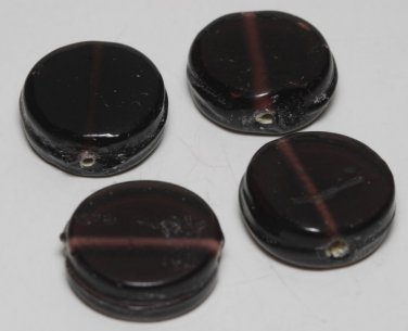 Vintage Purple Glass Round Hard Candy Bead Finding 4