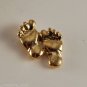 Vintage Gold Tone Metal Feet Foot Prints Fashion Pin Jewelry New on Card