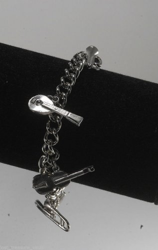 Vintage Eh Cumpari! Silver Music Charm Bracelet