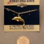 VINTAGE KENNEDY SPACE CENTER DOLPHIN NECKLACE GOLDTONE