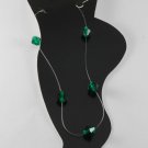 Austrian Crystal Invisible Ankle Bracelet Jewelry Green Glass Bicone Beads