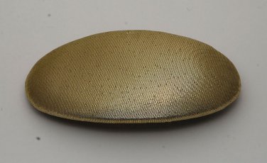 Vintage Gold Fabric Padded Light Weight Hair Barrette