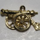 Vintage Gold Tone Cannon Pendant Charm Finding