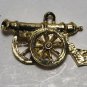 Vintage Gold Tone Cannon Pendant Charm Finding
