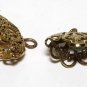 Vintage Gold Metal Jade Green Stone Charm Pendant