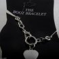 Vintage 70's Boot Bracelet Silver Plated Metal Heart Chain NOC SHoe Accessorie