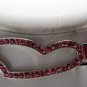 Guess Choker Necklace Pink Faux Leather Pink Rhinestones Womans Jewelry