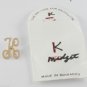 Vintage Gold Tone Letter K Midget Clip Pendant  Made in Barbados