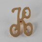 Vintage Gold Tone Letter K Midget Clip Pendant  Made in Barbados