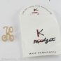 Vintage Gold Tone Letter K Midget Clip Pendant  Made in Barbados