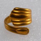 Vintage Brass Metal 1970's Spoon Handle Ring  Ladies Jewelry