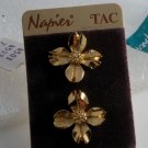 Vintage Napier Dogwood Blossom Original Pin Scatter Tac Pair NOC Jewelry