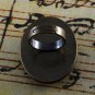 LTV Creation "Pink Lady Skeleton" Ring Industrial Raw Brass Resin Cast Cameo