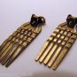 Vintage Hair Comb Hair Jewelry Making Brass Metal Wavy Tine Clip Barrette Comb