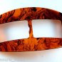 Vintage Tortoise PLastic Ladies Belt Buckle Large Buckle