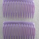 Vintage Purple Plastic Hair Comb Pair Hair Accessorie