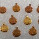 Vintage Lot of Pebbled Raw Brass Pendant Charms Jewelry Making Charm Bracelets