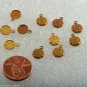 Vintage Lot of Pebbled Raw Brass Pendant Charms Jewelry Making Charm Bracelets