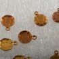 Vintage Lot of Pebbled Raw Brass Pendant Charms Jewelry Making Charm Bracelets