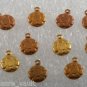 Vintage Lot of Pebbled Raw Brass Pendant Charms Jewelry Making Charm Bracelets