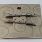 Vintage Silver metal Hair Pins Bobby Pin Hair Barrette With Blue Rhinstones
