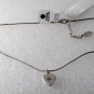 Guess Snake Chain Ladies Necklace Rhinestone Heart Silver Tone Metal Tarnished
