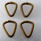 Vintage Triangle Pendant Jewelry Making Raw Brass Metal Mesh Lot of 4