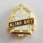 Vintage Gold Tone Metal Religious Alter Boy Pin New On Card