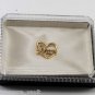Vintage Womans Gold Metal Mom Heart Pin Jewelry New In Box