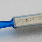 Vintage Blue Plastic Harwood Manufacturing Child Doll Brush Comb All in One