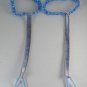 Vintage Barefoot Blue Beaded Footless Sandal Pair Beach Party Wear