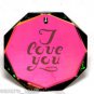 Vintage Sahara Machine Cut Sworovski I love You Pendant