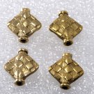 Vintage Gold Plated Brass Metal Beads Jewelry Making 4