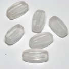 Vintage Clear Drilled Through Glass Bead Findings 6