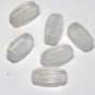 Vintage Clear Drilled Through Glass Bead Findings 6