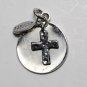 Retro  Express Cross Silver Metal Pendant Charm