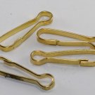 Vintage Set of 4 Large Gold Plated Metal Hook Clasp